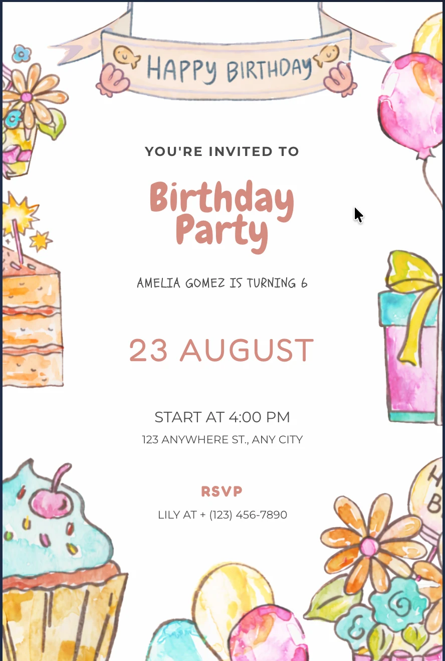 Elegant Floral Birthday