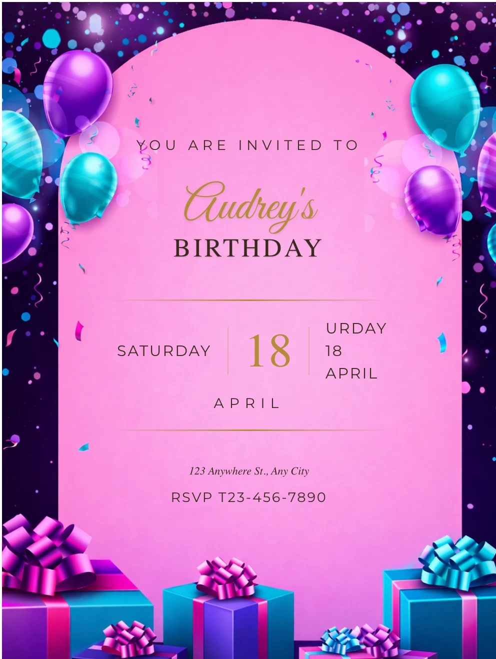 Elegant Gold Birthday