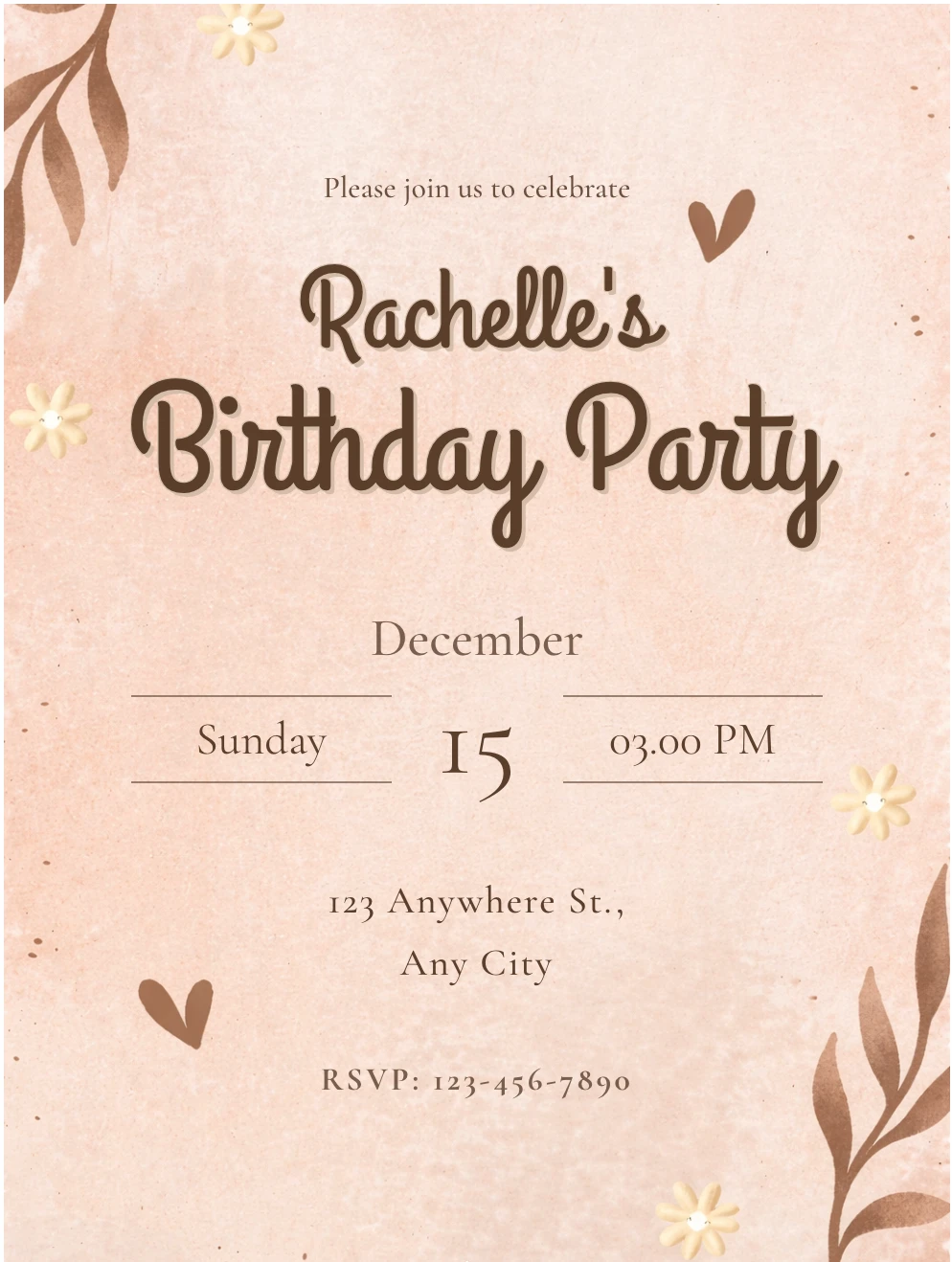 Rustic Floral Birthday