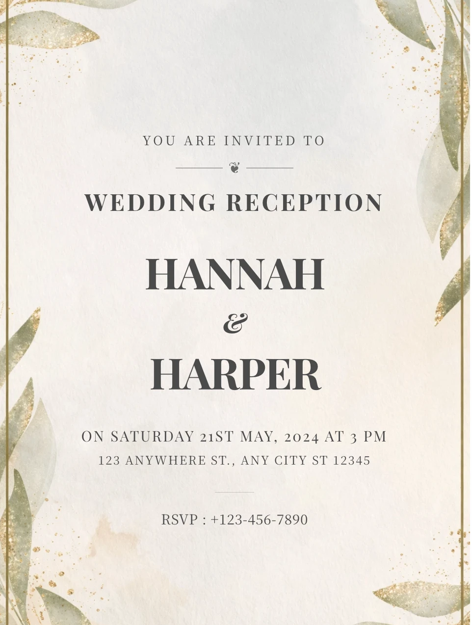 Reception Template 6